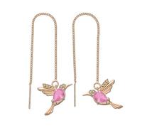 Genérico Long Chain Drop Earrings, Hummingbird Wing Threader Earring