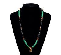 Genérico Long Crystal Beaded Necklace - 8mm Round Beads Long Jewelry