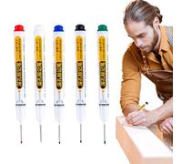 Genérico Long Nib Marker - Carpenter Pen For Bathroom & Tile, 20mm Extra-Long Reach Deep Hole Marker, Permanent Waterproof Ink | Precision Layout Tool, Carpenters, Builders, Construction