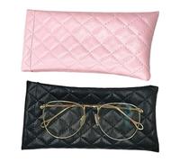 Genérico Lot 2 Étuis Lunettes Pincés - Tissu Résistant Haute Qualité Microfibres Douce | Pochette Portable Extrêmement Fine | Pour Maison Bureau Voyage, Idéal Lunettes Vue Adolescents Seniors Adultes