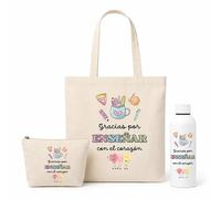 Genérico Lote de Regalos para Profesores - Conjunto para Profesora y Maestra - Regalos Originales para Fin de Curso Infantil y Primaria (Modelo 2)