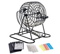 Genérico Lottery Machine, Lottery Ball Game, Classic Spinner Curved Latch Metal Frame Compact Build Fun Interaction, Bingo Machine for Celebrations, Events, Nights 8.27x8.27x7.87 Inches