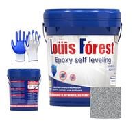 Genérico Louis Forest Epoxy Floor Paint, High-Gloss Marble Effect Epoxyfloors Coating, Non-slip Waterproof epoxysand floorpaint for concrete, for Garage, Warehouses (Gray-C,0.5kg for 0.28-0.32 sqm)