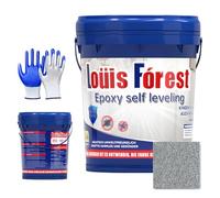 Genérico Louis Forest Epoxy Floor Paint, High-Gloss Marble Effect Epoxyfloors Coating, Non-slip Waterproof epoxysand floorpaint for concrete, for Garage, Warehouses (Gray-B,1kg for 0.56-0.63 sqm)