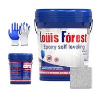 Genérico Louis Forest Epoxy Floor Paint, High-Gloss Marble Effect Epoxyfloors Coating, Non-slip Waterproof epoxysand floorpaint for concrete, for Garage, Warehouses (Gray-A,1kg for 0.56-0.63 sqm)