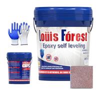 Genérico Louis Forest Epoxy Floor Paint, High-Gloss Marble Effect Epoxyfloors Coating, Non-slip Waterproof epoxysand floorpaint for concrete, for Garage, Warehouses (Yellow-A,5kg for 2.78-3.2 sqm)