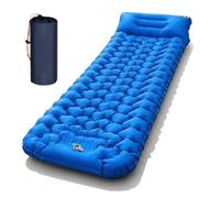Genérico Lounge Mat - Your Portable Chill Zone, Thick Memory Foam Sleeping Pad for Camping, Self Inflating Travel Air Mattress with Pump for Travel Tent Hiking Backpacking Trip Car Camp Gear (Blue)
