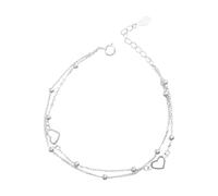 Genérico Love Chain Bracelet - Romantic Heart Link Band, Clasp Charm Bracelets, Delicate Loves Themed Jewelry | Suitable for Women Girls Daily Fashion Event Outfit Wear, 2.76x2.76 inches