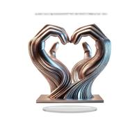 Genérico Love Hands Figurine - Resin Acrylic Heart Decor, Artistic Hand Sculpture | Compact Shape Statue with Smooth, Creative Desktop Piece for Wedding Gift, Couple Room Accent, Home Display Shelf