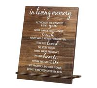 Generico Loving Memorial Wedding Sign - Wooden Wedding Decor for Tables Decorations Reception Table Decor for Memory Display Party Home Event Decoration Sign, 7.87x5.91 Inches