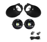 Genérico Luces Antiniebla Delanteras Faros Antiniebla LED Tipo Angel Eyes Para Toyota Para Tacoma Para Tundra Para Sequoia 2005-2015 Con Luz Diurna Transparente(LED Fog Set)