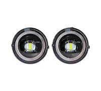 Genérico Luces Antiniebla Delanteras Faros Antiniebla LED Tipo Angel Eyes Para Toyota Para Tacoma Para Tundra Para Sequoia 2005-2015 Con Luz Diurna Y Lente Transparente(White Ring White)