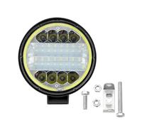 Genérico Luces Circulación Diurna Lámpara Angel Eyes Faro Redondo Para 4x4 Todoterreno ATV UTV Barra Luces Trabajo Para Tractor Montaje Coche 24LED 72W Juego Reparación Faro(BLANCO)