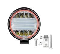 Genérico Luces Circulación Diurna Lámpara Angel Eyes Faro Redondo Para 4x4 Todoterreno ATV UTV Barra Luces Trabajo Para Tractor Montaje Coche 24LED 72W Cubierta Lente Faro(Rojo)