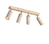 Genérico Luces colgantes, Wabi-Sabi Japanese Style Yellow Travertine Ceiling Lamp, Cave Stone 3 Heads Spotlight for Bedroom Cloakroom Aisle Clothing Store(Log color 4head)