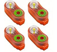 Generico Luces de chaleco salvavidas LED con activación de agua - Juego de 6/8 piezas - rojas y verdes para emergencia en el mar para supervivencia en agua de emergencia (naranja-6 PCS)