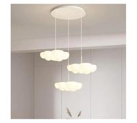 Genérico Luces de la isla, Lámpara colgante flotante moderna for comedor, color nube, for isla de cocina, iluminación interior(3 Colors,B Round 3)