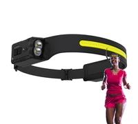Genérico Luces de la para la frente - 16.6x6.3x3cm/6.54x2.48x1.18 en linterna recargable, equipo impermeable | Silicona Luz de de haz ancho para accesorios para acampar Adultos niños, actividades