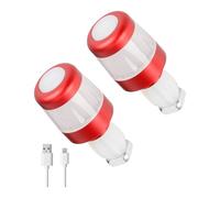 Genérico Luces de manillar de Scooter eléctrico Recargables por USB, Intermitentes impermeables, extremo de varilla, indicador de advertencia de seguridad, bicicleta recargable USB