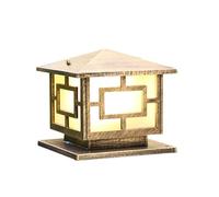 Genérico Luces de tapa de poste de valla de cubierta con linterna de columna de acrílico esmerilado, alumbrado público a prueba de lluvia for garaje, porche y patio(Bronze,Width:11.8inch/30cm)