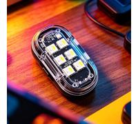 Genérico Luces Estroboscópicas LED, Recargables LED Portátiles, Linternas de Advertencia para Moto Coche, para Vehículo Camión SUV Bicicleta Moto Boda