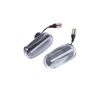 Genérico Luces Giro Luces LED dinámicas señal giro para espejo lateral coche lámpara para Fiat para Bravo II hatchback, 2 uds Intermitente Lateral(Crystal White)