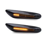 Genérico Luces Laterales Indicadoras 2x Luces De Flujo Marcador Lateral Dinámico Para E46 E90 E83 E X1 X3, Indicador Estilo Coche, Luz Señal Giro, Lente Ahumada
