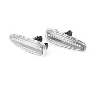 Genérico Luces Laterales Indicadoras Para Mistubish Para Lancer Para EVO X Para Outlander Sport Para Mirage Flowing Dynamic Side Marker Light Turn Signal Blinker 2pcs(Flowing water white)