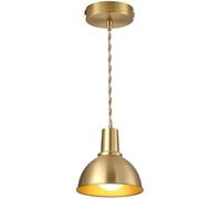 Genérico Luces LED Doradas Cocina Comedor Lámpara De Araña De Una Sola Cabeza - Lámpara Colgante De Suspensión De Cabecera De Latón Industrial Compatible,Estilo Minimalista