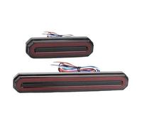 Genérico Luces LED Giro Variable Para Coche Y Camión Freno 3 En 1 12V 24V Luz Trasera Indicador Flash RV ATV UTV Parada Rojas Amarillas Indicador Lateral Espejo(4pcs 45Leds 125mm)