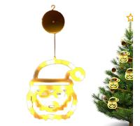 Generico Luces navideñas de ventanas - Decoración estacional para casa con ventosas, luz cálida para ventanas, decoración para interiores, para dormitorio, cocina, balcón, apartamento, casa, oficina