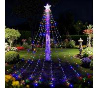 Genérico Luces Navideñas Solares,3.35 m LED con Temporizador Remoto,Iluminación de Navidad con Energía Solar para Exterior | para Decoración de Jardín Césped Sendero Patio Árbol Fiestas Año