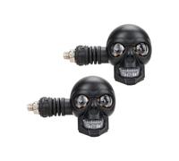 Genérico Luces para motocicleta - Luces LED para motocicleta con señal de de calavera de 12 V | Intermitente con tornillo de 10mm, iluminación auxiliar estanca, todoterreno y carretera