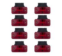 Genérico Luces rojas 12V 24V LED posición lateral lámpara señal trasera advertencia cuadrada externa para coche remolque camión Luz Izquierda(8pcs)