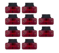 Genérico Luces rojas 12V 24V LED posición lateral lámpara señal trasera advertencia cuadrada externa para coche remolque camión Luz Izquierda(10pcs)