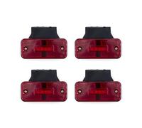 Genérico Luces rojas 12V 24V LED posición lateral lámpara señal trasera advertencia cuadrada externa para coche remolque camión Luz Izquierda(4pcs)