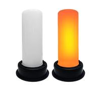 Genérico Luces solares de llama - 2 piezas de PP de 7 cm, lámpara LED realista a prueba de agua, luz para exteriores | ideal para patio, césped, entrada, patio trasero, porche.