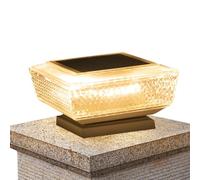 Genérico Luces Solares Para Postes - Luces Solares Impermeables Para Terraza - Lámpara de Bajo Consumo para Poste Jardín Patio Jardín Trasero Porche Entrada de Coche Sendero Escaleras Puerta Balcón