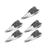 Genérico Luces Techo Cabina Humo 5 luces de techo for camión, SUV, remolque, color amarillo, ámbar, platino, luz advertencia for(24V-Smoked)