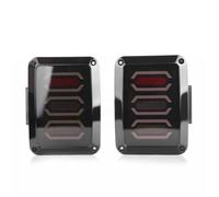 Genérico Luces Traseras Para Jeep Para Wrangler 2007-2017 JK JKU Lente Ahumada Con Luz De Freno Y Luz De Reversa Integrada Traseras Conjunto Luces(Versión estadounidense)