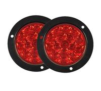 Genérico Luces traseras para remolque,Luces traseras LED para remolque | LED impermeables para, redondas, rojas y ámbar, de 4 pulgadas - Kit de luces de 2 uds, luz de marca