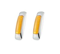 Genérico Luces Traseras Remolque Luz posición lateral camión 6 LED cinta adhesiva luz giro trasera freno advertencia coche remolque tractor 12 V/24 V Luz Trasera(2pcs yellow)
