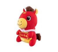 Genérico Lucky Horse Plush - Chinese Stuffed Toy for Celebration | Soft Fabric with Embroidered Details, Bedside Decor, Sofa Accent, Nursery, Party, Living Room, Gift