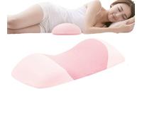 Genérico Lumbar Pillow, 21.65x10.24x4.33 Inches Cushion with Contoured Build, Durable Sponge Sleep Pillow, Professional Bed Hardware with Breathable Style, Lumbar Sleep for Bed