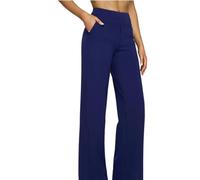 Genérico Lumilift Work/Yoga Pants, High Stretch Wide Leg Pant For Women, Elastic Style with Pocket, Women's Casual Sports Pants (Royal Blue,M)