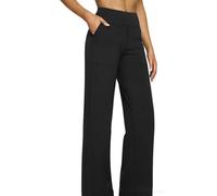 Genérico Lumilift Work/Yoga Pants, High Stretch Wide Leg Pant For Women, Elastic Style with Pocket, Women's Casual Sports Pants (Black,M)
