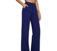 Genérico Lumilift Work/Yoga Pants, High Stretch Wide Leg Pant for Women, High-Waist Straight-Leg Work Pant Set for Women (Navy,S)