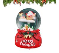 Generico Luminous Snow Globes, Christmas Crystal Ball Music Box with LED Light, Holiday Desktop Ornaments for Holiday Desktop Ornaments Living Room Bedroom Table Shelf Lockers Bookshelves