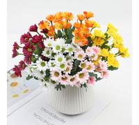 Genérico Luminousey Artificial Mums, Funsdecor Artificial Mums, Real Looking Outdoor Sunset Flowers-UV Resistant, Waterproof, Windproof For Autumn Farm Porch Decor (Mixed,10 Bundles)