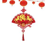 Genérico Lunar Keepsake - Asian Figurine for Souvenirs | Lightweight Polished with Silk Cord & Traditional Artistic Pattern for Doors, Mantels, Balconies and Festive Party Backdrops